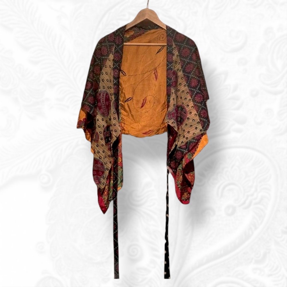 Multicolor Patterned Wrap Reversable Skirt Jr's.